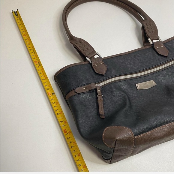 Rosetti Janet Tote Bag Faux Leather Black & Brown EUC - Picture 2 of 5